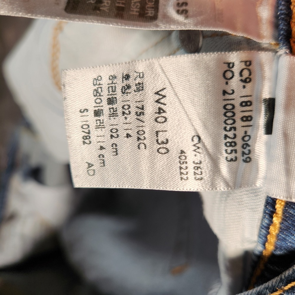 Levi's 541‎ Jeans Men's 42X30 (Tag 40X30) Blue Zip Up Straight Wide Leg - Picture 14 of 16